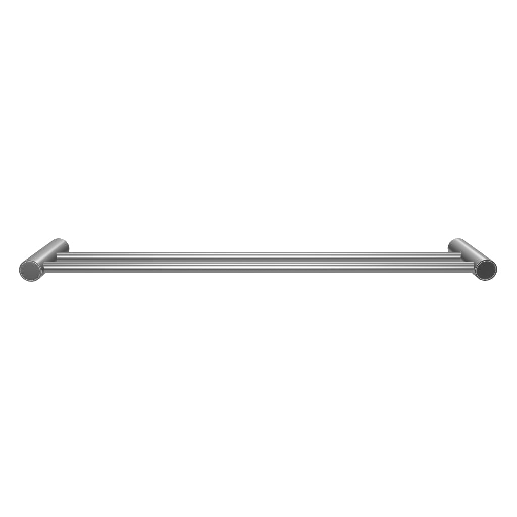 Phoenix Vivid Slimline Double Towel Rail - Brushed Nickel 3D Model - The Blue Space