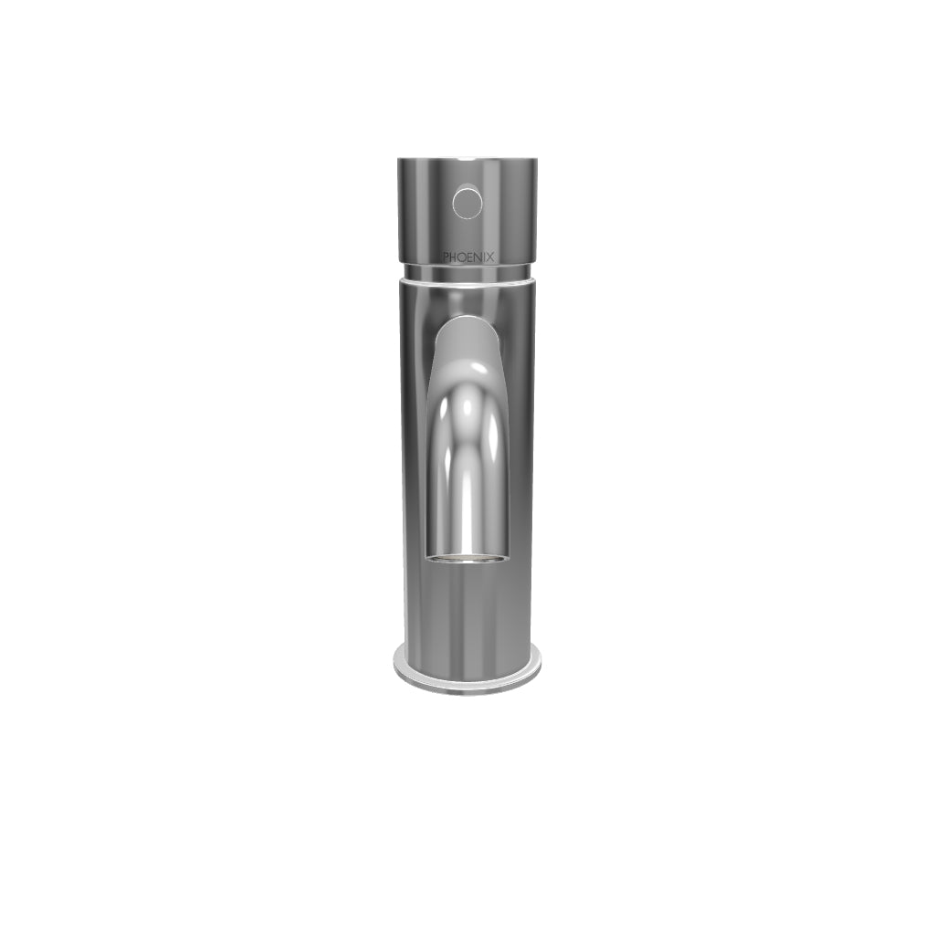 Phoenix Vivid Slimline Basin Mixer Curved Outlet - Chrome 3D Model - The Blue Space