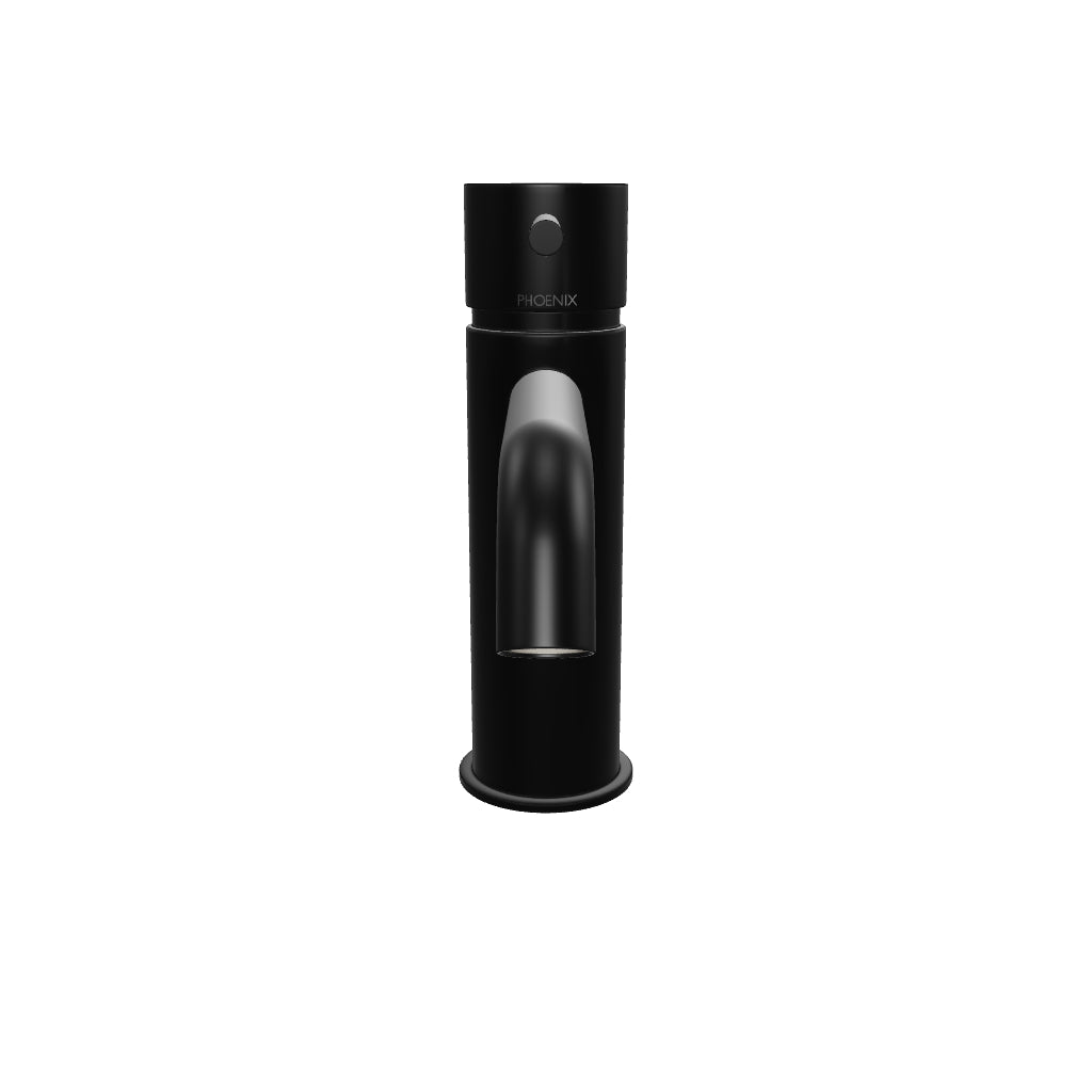 Phoenix Vivid Slimline Basin Mixer Curved Outlet - Matte Black 3D Model - The Blue Space