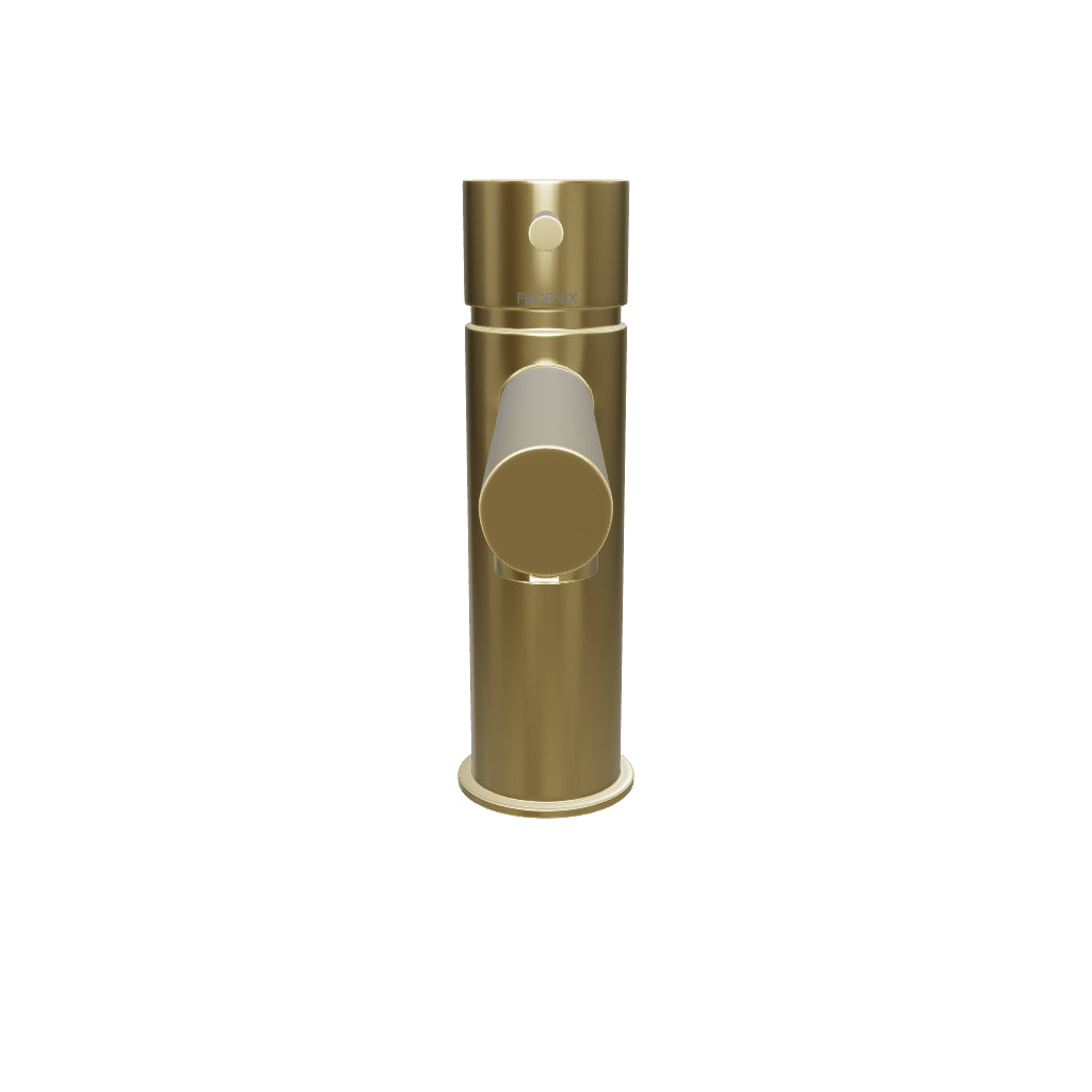 Phoenix Vivid Slimline Basin Mixer-Brushed Gold 3D Model - The Blue Space