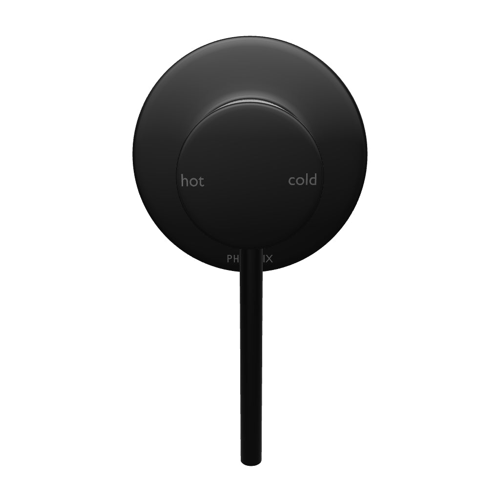 Phoenix Vivid Slimline Shower/Wall Mixer Matte Black 3D Model - The Blue Space