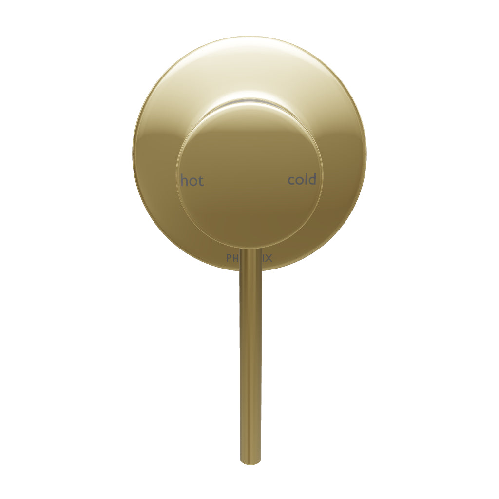 Phoenix Vivid Slimline Shower/Wall Mixer-Brushed Gold 3D Model - The Blue Space
