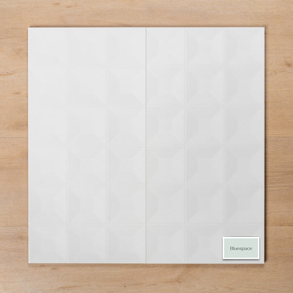 Hotham Ice Cube White Gloss Rectified Ceramic Tile 300x600mm Double - The Blue Space