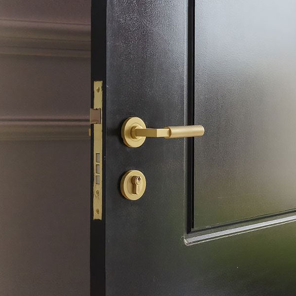 Zanda Zurich Entrance Set 60mm Cylinder (Key/Turn) Satin Brass online at The Blue Space
