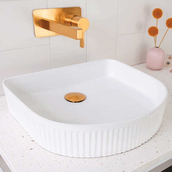 ADP Arch Fluted White Above Counter Basin online at The Blue Space