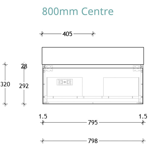 ADP Capri Vanity 800 technical image