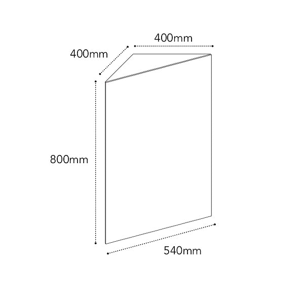 Technical Image - ADP Corner Mirror Shaving Cabinet - The Blue Space