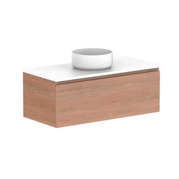 ADP Glacier All Drawer Slim 1050mm Centre Vanity with Solid Surface Top - Online at The Blue Space