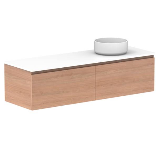 ADP Glacier All Drawer Slim 1500mm Right Vanity with Solid Surface Top - Online at The Blue Space
