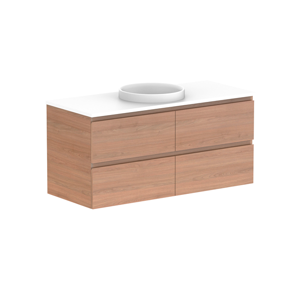 ADP Glacier Pro All Drawer Twin Vanity with Caesarstone