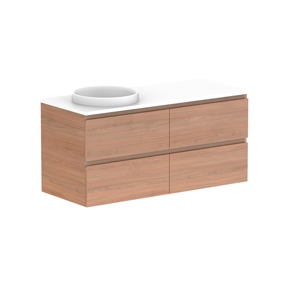 ADP Glacier Pro All Drawer Twin Vanity with Caesarstone