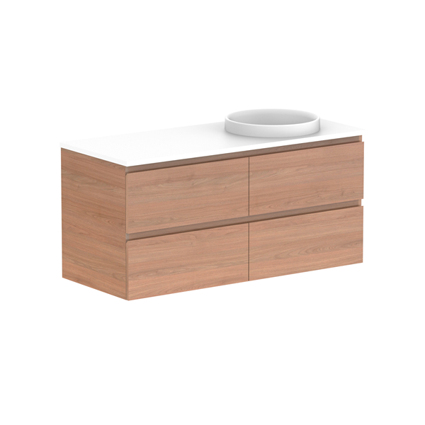 ADP Glacier Pro All Drawer Twin Vanity with Caesarstone