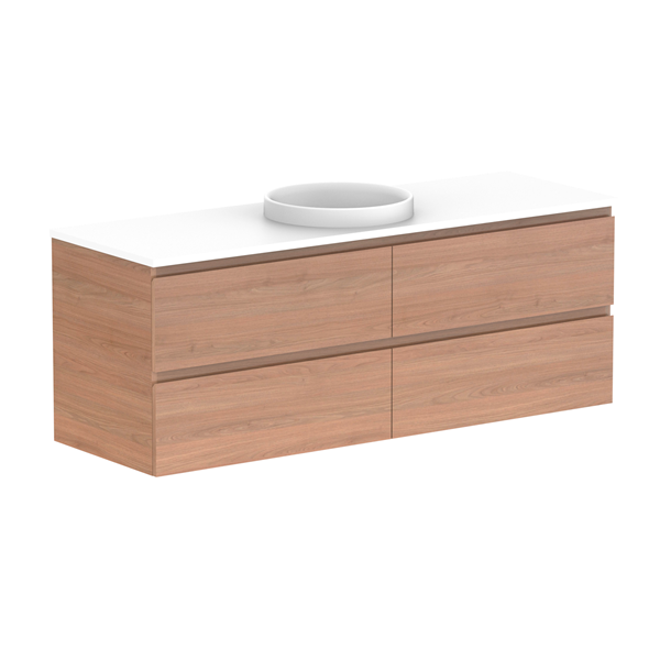 ADP Glacier Pro All Drawer Twin Vanity with Caesarstone