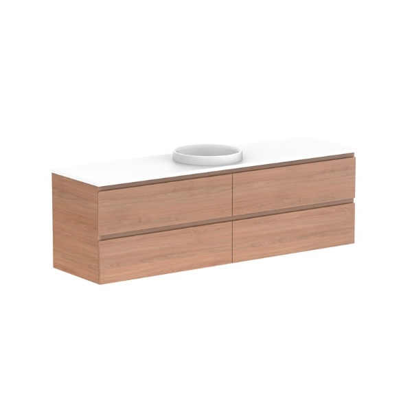 ADP Glacier Pro All Drawer Twin Vanity with Caesarstone