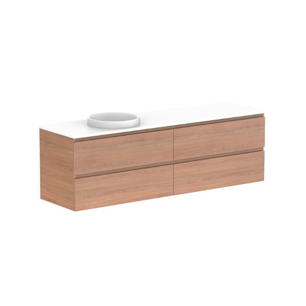 ADP Glacier Pro All Drawer Twin Vanity with Caesarstone