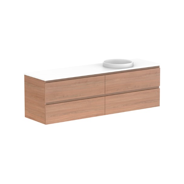 Glacier Full Depth All Drawer Slim 1800mm Wall Hung Right Bowl Benchtop | The Blue Space