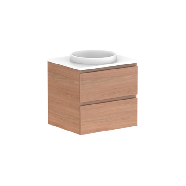 Glacier Full Depth All Drawer Slim 600mm Wall Hung Centre Bowl Benchtop | The Blue Space