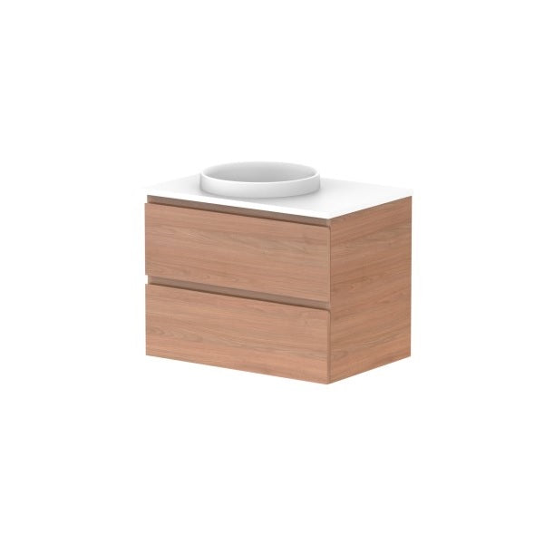 Glacier Full Depth All Drawer Slim 750mm Wall Hung Left Bowl Benchtop | The Blue Space