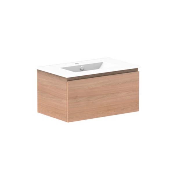 ADP Glacier All Drawer Ceramic Slim 750mm Centre Vanity with Ceramic Top - Online at The Blue Space