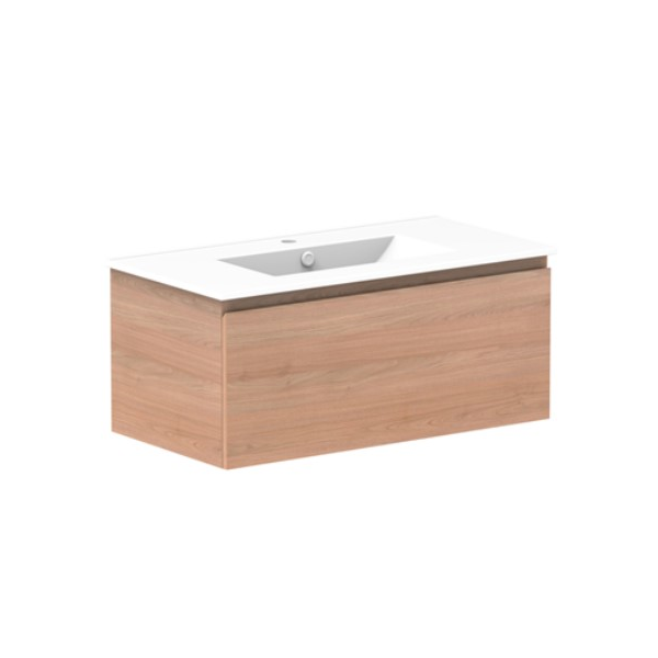 ADP Glacier All Drawer Ceramic Slim 900mm Centre Vanity with Ceramic Top - Online at The Blue Space