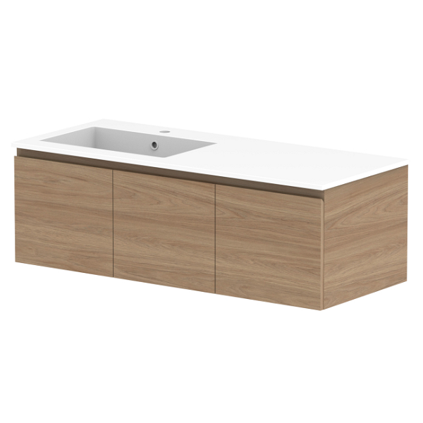ADP Glacier Full Depth Door & Drawer Slim Cast Marble Top 1200mm Left Bowl | The Blue Space