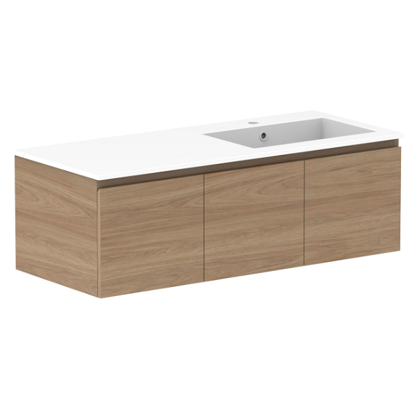 ADP Glacier Full Depth Door & Drawer Slim Cast Marble Top 1200mm Right Bowl | The Blue Space