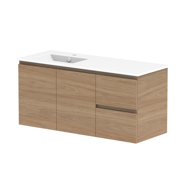 ADP Glacier Full Depth Door & Drawer Twin Ceramic Top 1200mm Left Bowl | The Blue Space