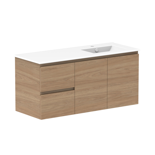 ADP Glacier Full Depth Door & Drawer Twin Ceramic Top 1200mm Right Bowl | The Blue Space