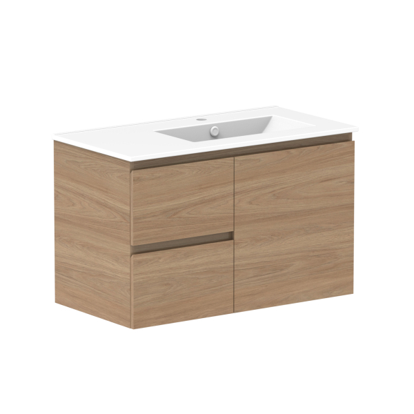 ADP Glacier Full Depth Door & Drawer Twin Ceramic Top 900mm Right Bowl | The Blue Space