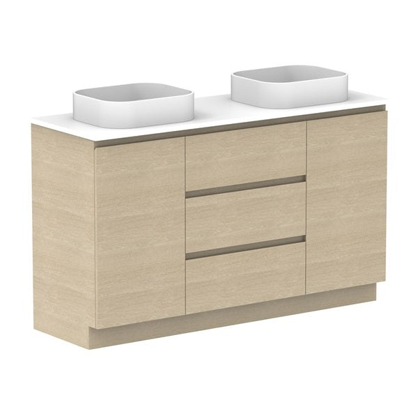 ADP Glacier Hamper 1500 Trio Floor Mount Double Bowl | The Blue Space