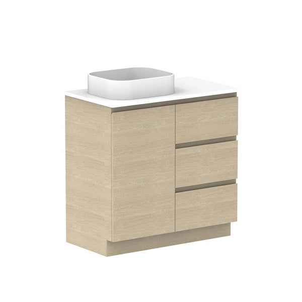 ADP Glacier Hamper 900 Trio Floor Mount Left Bowl | The Blue Space