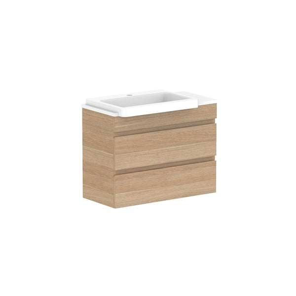 Glacier Semi-Recessed All-Drawer Twin 750mm Wall Hung Left Bowl Benchtop | The Blue Space