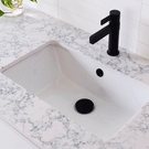 ADP Link Under Counter Basin White with black overflow ring online at The Blue Space
