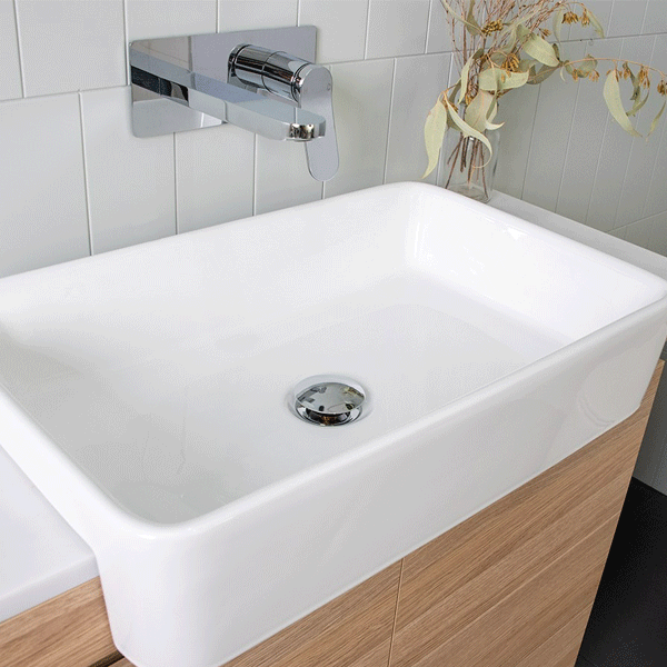 ADP Lino Ceramic Semi-Recessed Basin White online at The Blue Space