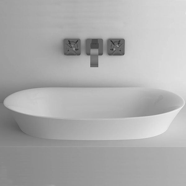 ADP Rise 560 x 360 Semi-Inset Basin Gloss White
