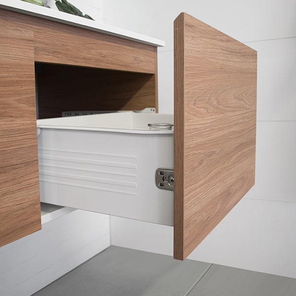 ADP Glacier Lite Door and Drawer Slim Vanity with Ceramic Top
