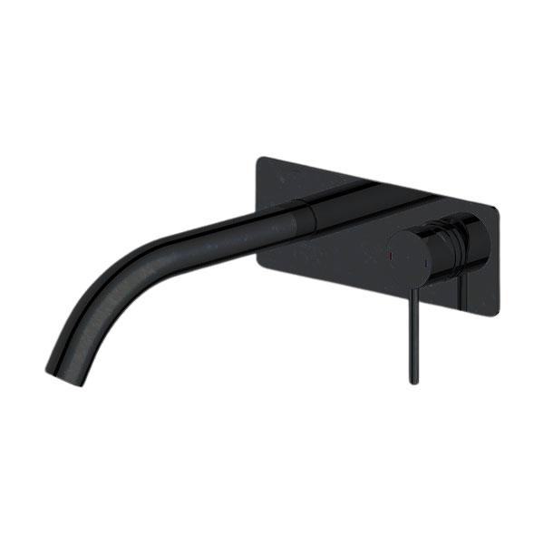 Indigo Alisa Wall Basin/Bath Mixer 270mm Matte Black online at The Blue Space