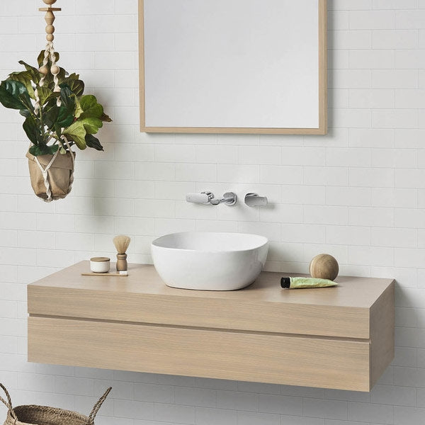 Caroma Artisan Above Counter Basin Curved Square 400mm