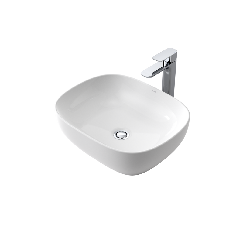 Caroma Artisan Above Counter Basin- Curved Rectangle 500mm by Caroma - The Blue Space