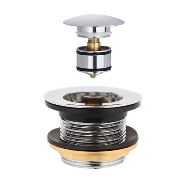 Turner Hastings Safety Pull Out Pop Up Bath Waste with 50mm Tail - Open waste