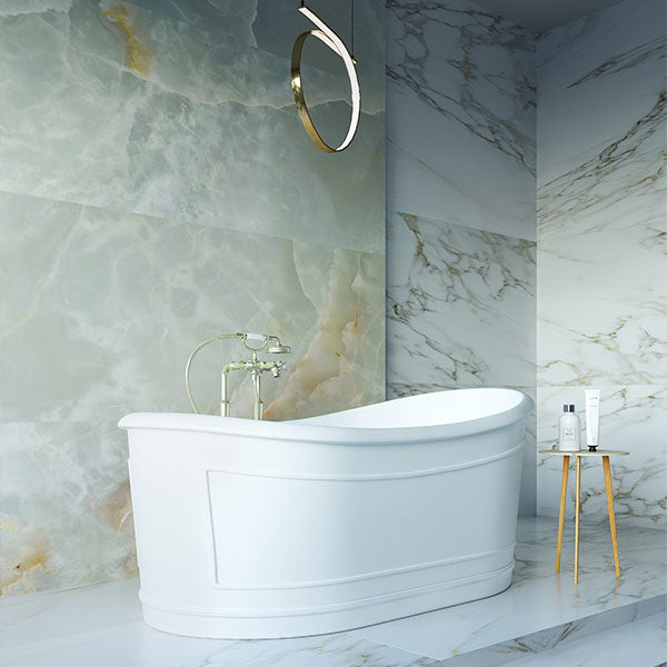 Bel Bagno Ritz Freestanding Bath 1676mm Premium Collection Angle View | The Blue Space