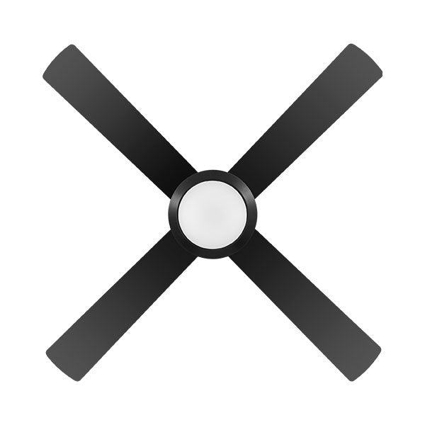 Eglo Bondi 52" 132cm Ceiling Fan 20W LED Light - Black - The Blue Space