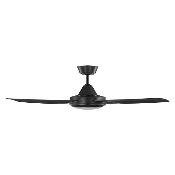 Eglo Bondi 52" 132cm Ceiling Fan 20W LED Light - Black - The Blue Space