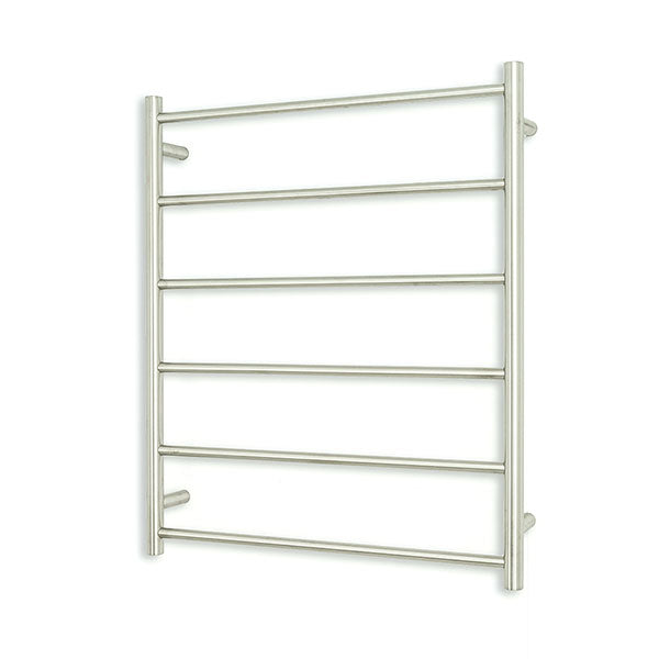 Radiant Round 6 Bar Non Heated Rail 700mmx830mm Brushed Stainless Steel - The Blue Space