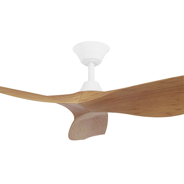 Eglo Cabarita 50" 127cm Ceiling Fan - White with Bamboo Finish - The Blue Space