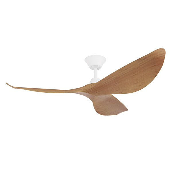 Eglo Cabarita 50" 127cm Ceiling Fan - White with Bamboo Finish - The Blue Space