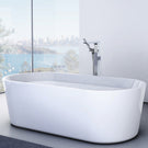 Caroma Aura Freestanding Bath by Caroma in luxury bathroom - The Blue Space