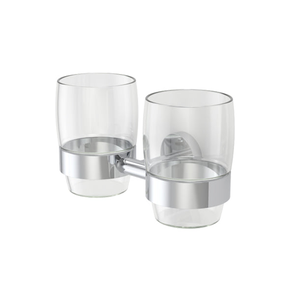 Caroma Cosmo Metal Tumbler Holder - Double by Caroma - The Blue Space
