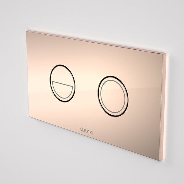 Caroma Invisi Series II Round Dual Flush Metal Plate & Buttons Metallic - Bronze by Caroma - The Blue Space