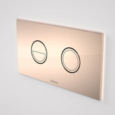 Caroma Invisi Series II Round Dual Flush Metal Plate & Buttons Metallic - Bronze by Caroma - The Blue Space